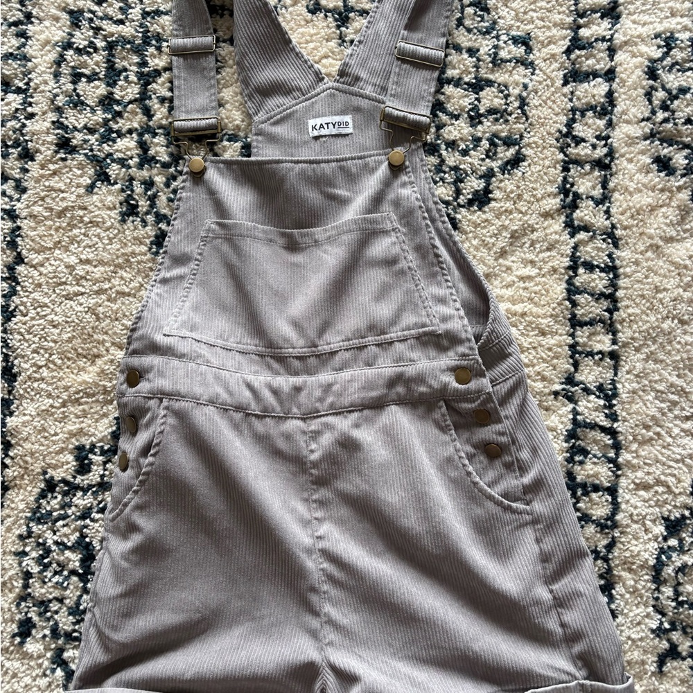 KatyDid Gray Corduroy Overalls